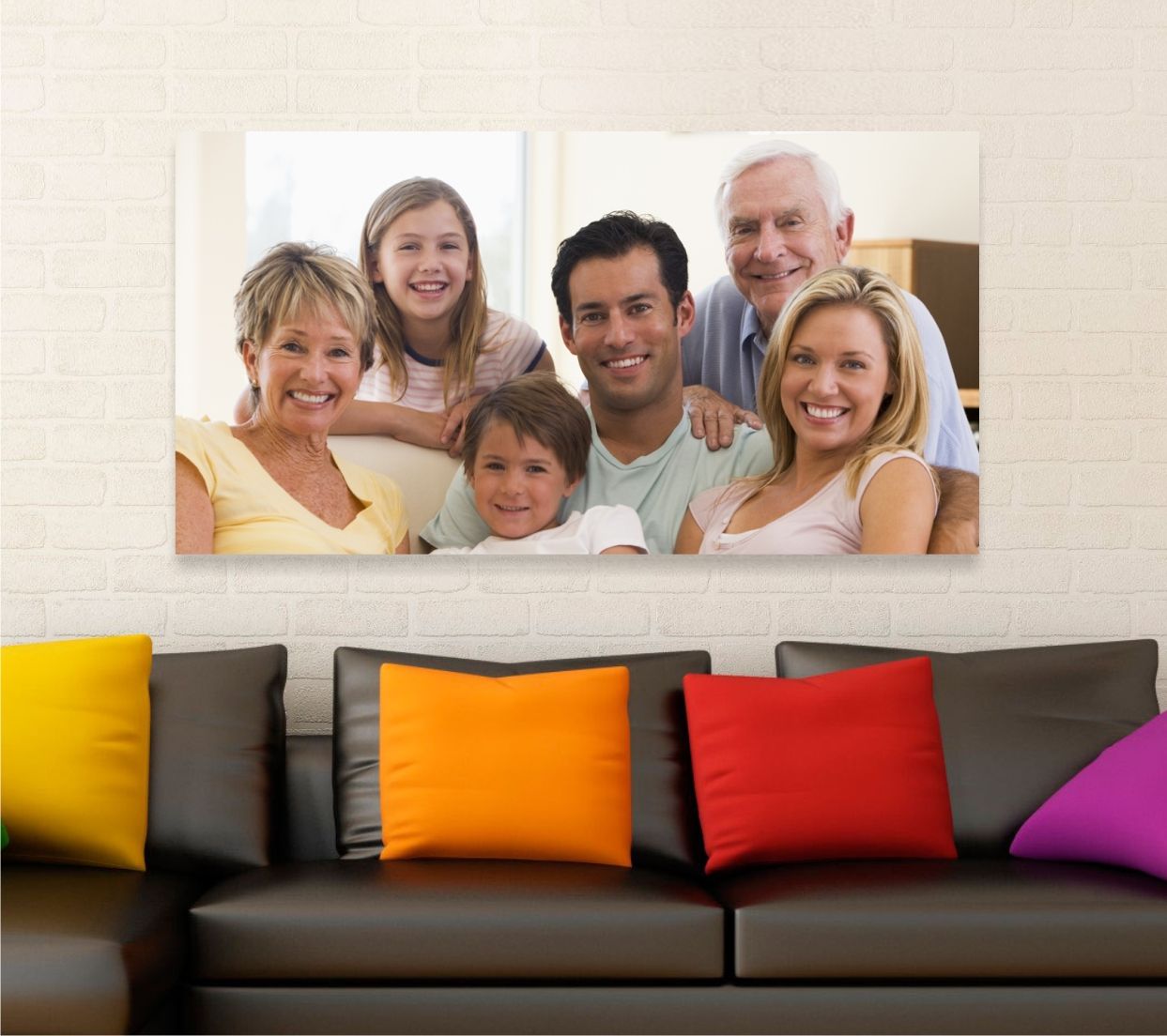 Family Portraits custom printed on canvas gallery wraps